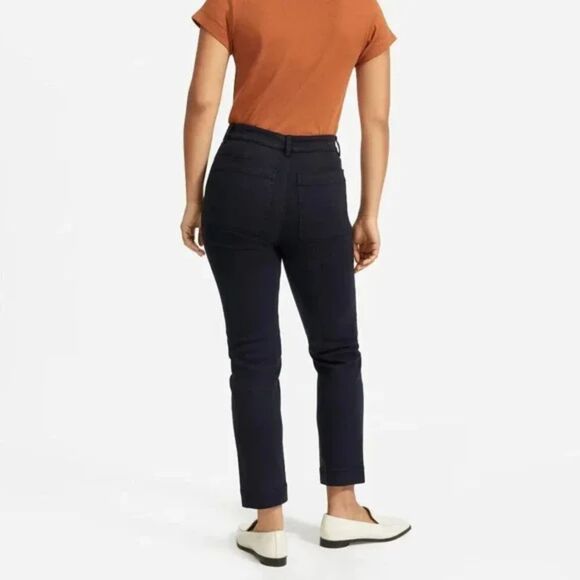 Everlane The Slim Leg Crop Jeans Navy Pants High Rise Size 8 Minimalist Style‎ - Picture 2 of 9